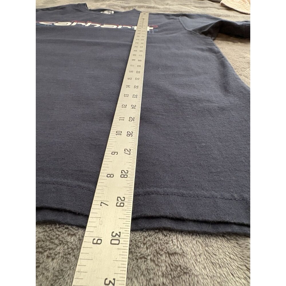 Carhartt Men's Loose Fit Logo Graphic T-Shirt Size M Navy Blue 100% Cotton - Picture 9 of 9